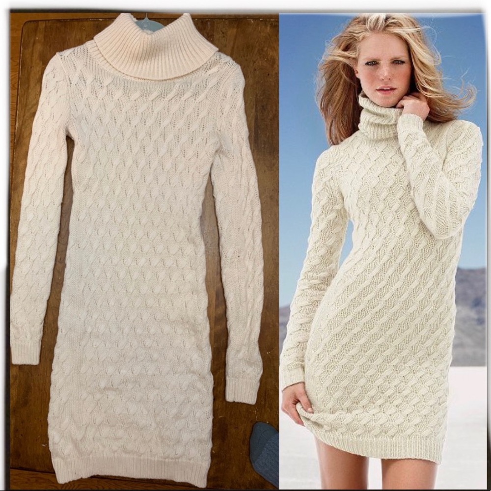 Victoria’s Secret White Cream Knit Sweater Dress S